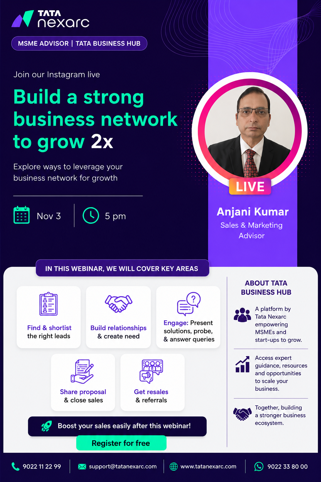 Tata Nexarc MSME advisor webinar